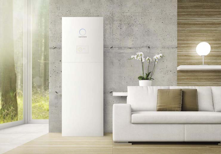 Sonnen Batterie installed on an interior wall