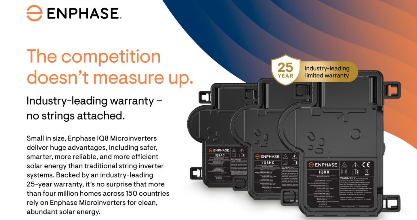 Enphase microinverter 25 year warranty